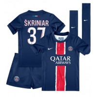 Dres Paris Saint-Germain Milan Skriniar #37 Domáci pre deti 2024-25 Krátky Rukáv (+ trenírky)